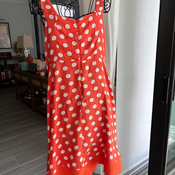 NWT AFRM Orange Polka Dot Dress Sz L - Picture 2 of 8